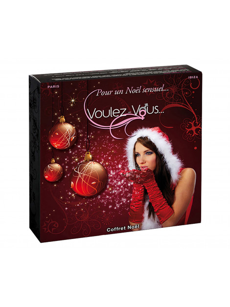 Coffret Voulez Vous Noël huile massage comestible original cadeau coquin sensuel