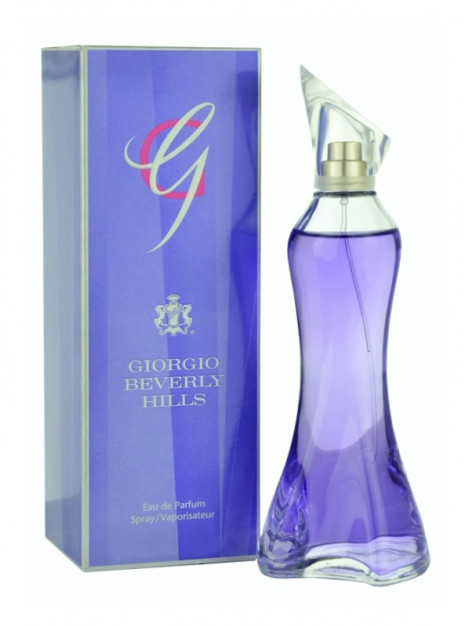 G Giorgio Beverly Hills Parfum Femme Floral pas cher idéal pour l'été. Cœur : gingembre, orchidée, pêche, pivoine. Fond : bois d